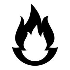 Vector Fire Glyph Icon Design