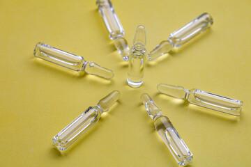 Glass medical ampoules for injection