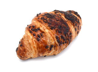 Fresh and tasty croissant over white background 