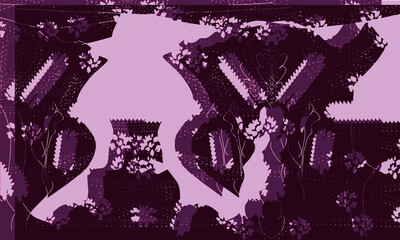 Avant-garde art. Reflection of the mystical city, Geometric abstract background. Cubism. Contemporary trendy vector illustration. Pattern, Wallpaper