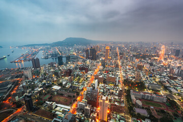 Fototapeta na wymiar Kaohsiung, Taiwan City Skyline