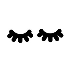 Eyes with eyelashes. Isolated on white background vector illustration.