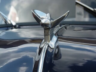 chrome emblem of a vintage car Aronde