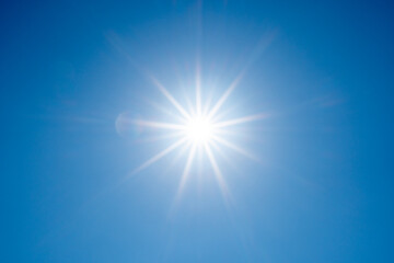 Fototapeta premium 青空と太陽（直射日光）