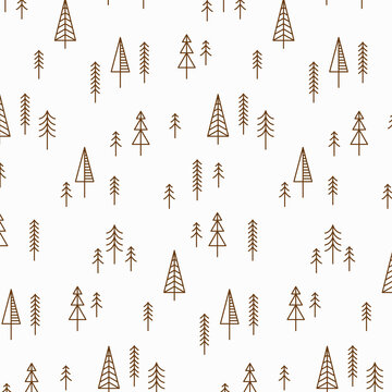 Pine Tree Seamless Pattern