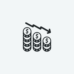Financial vector icon illustration sign