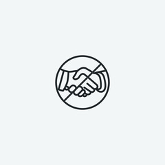 Handshake vector icon illustration sign