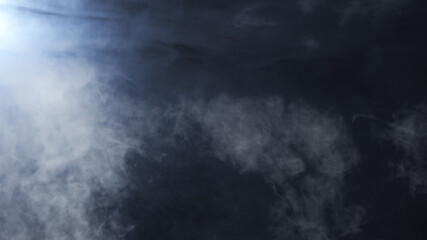 Obraz premium 幻想的な暗闇と煙のイメージ 光とスモーク