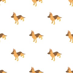 Shepherd dog pattern seamless background texture repeat wallpaper geometric vector