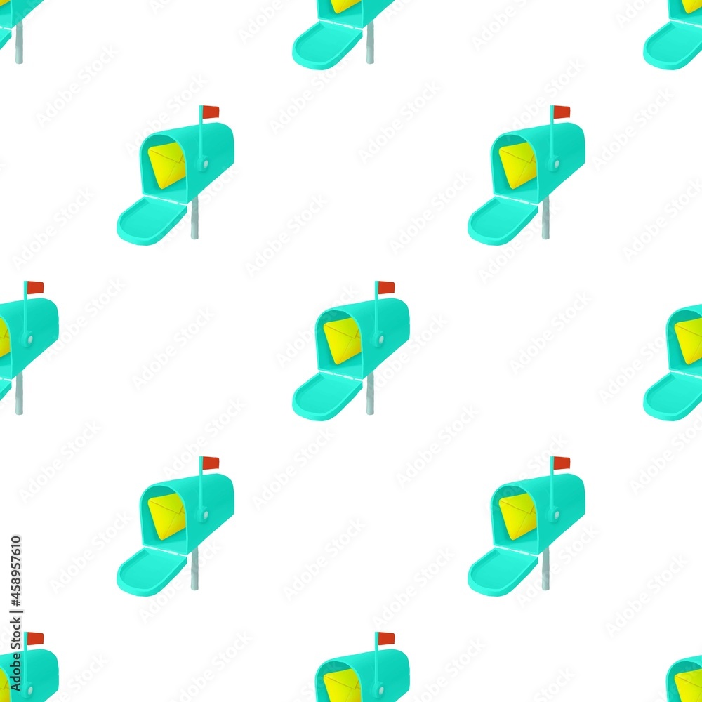 Poster mailbox with letter pattern seamless background texture repeat wallpaper geometric vector