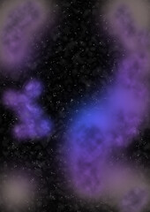 Star field in space and a nebulae