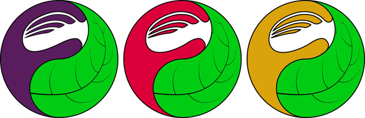 Logo, arm, green leaf