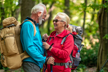 Fototapeta premium Couple of hikers
