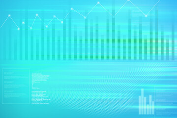 2d illustration futuristic business background pattern graph concept
