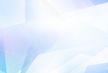 Light Pink, Blue vector template with crystals, triangles.
