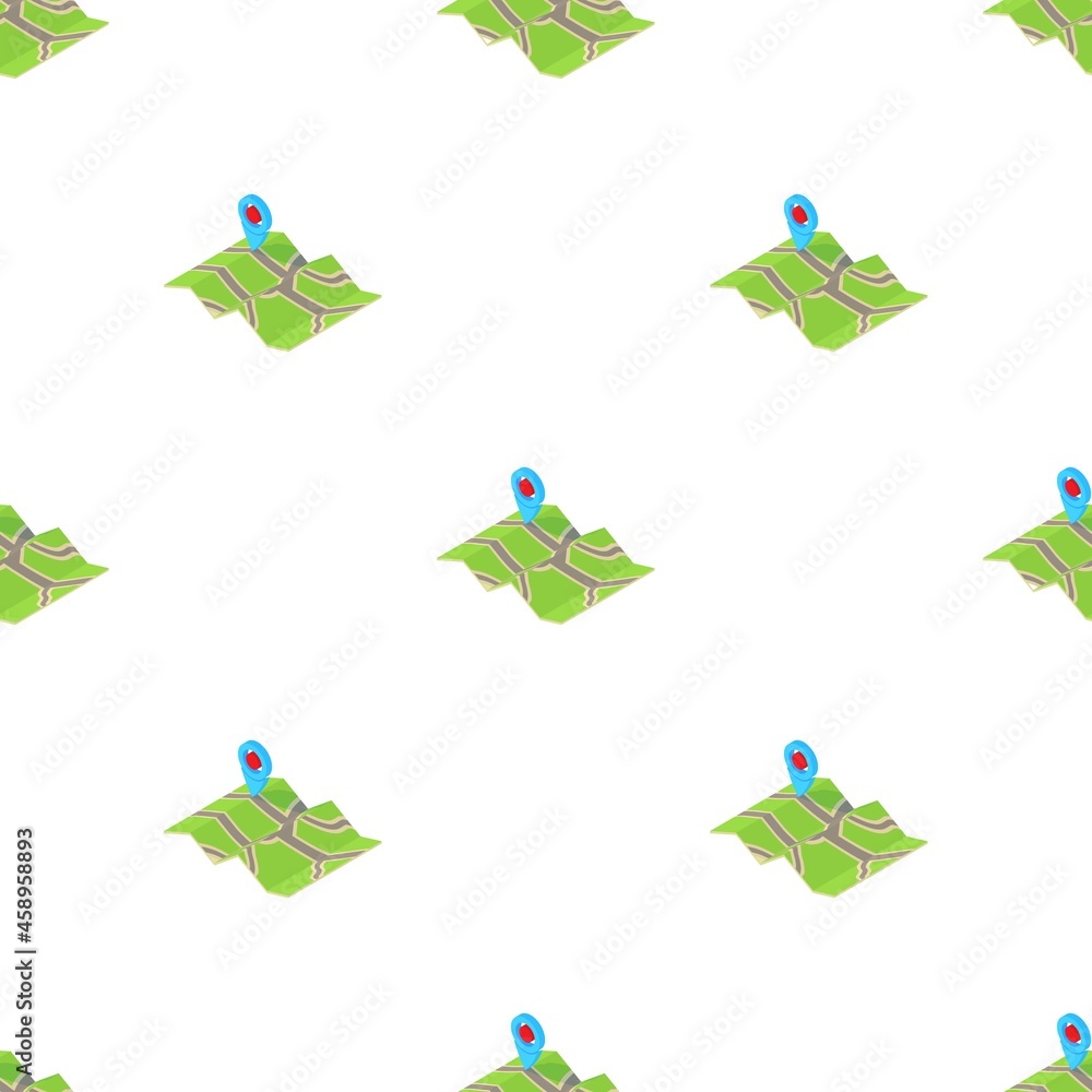 Poster gps sign on map pattern seamless background texture repeat wallpaper geometric vector