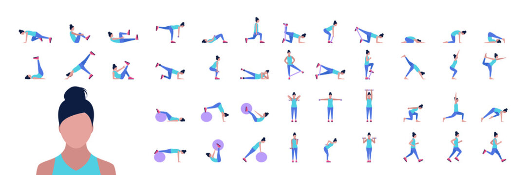 woman performing exercises