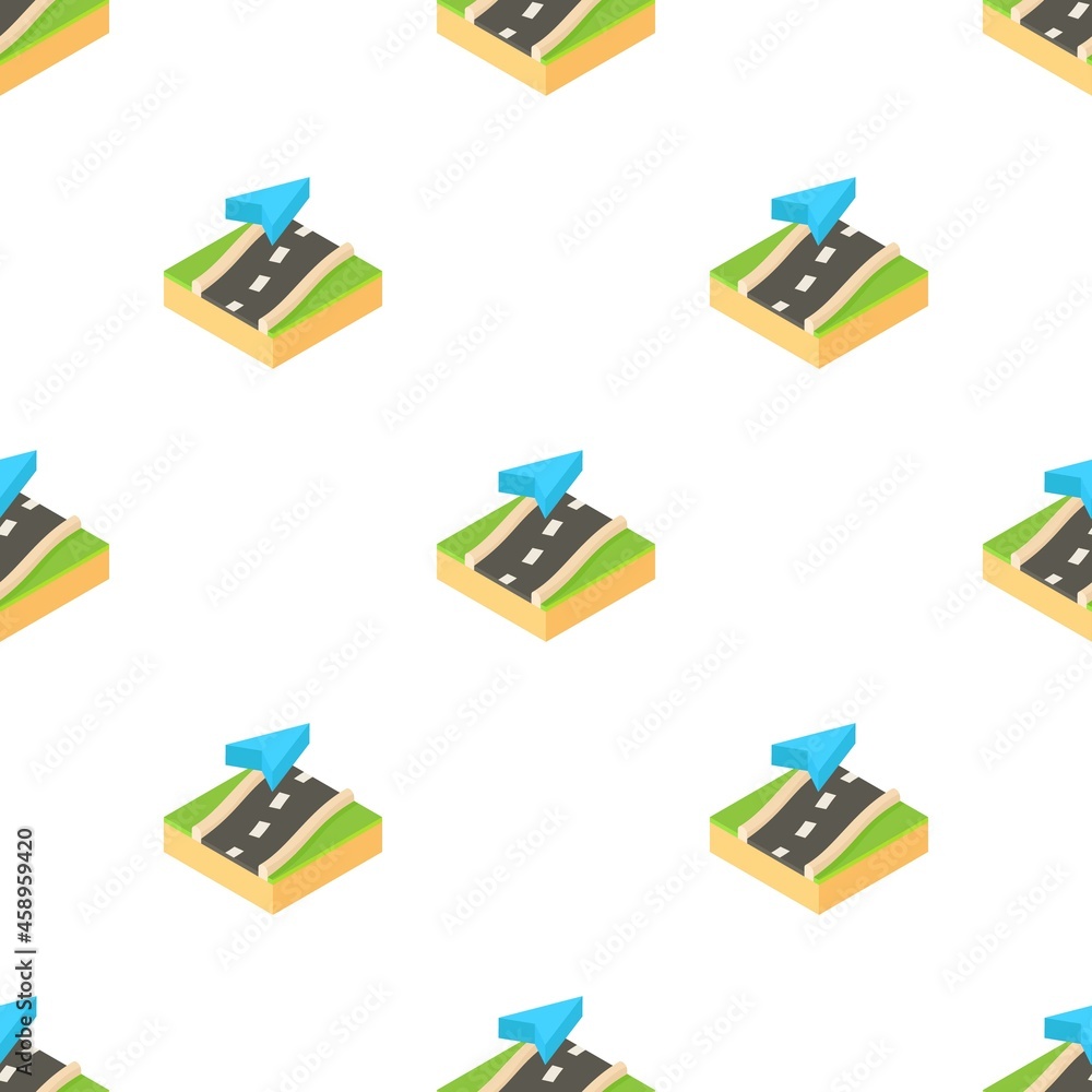 Poster pointer on road map pattern seamless background texture repeat wallpaper geometric vector
