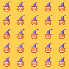 3d Rendering.Halloween Pumpkins In A Spooky Forest At Night