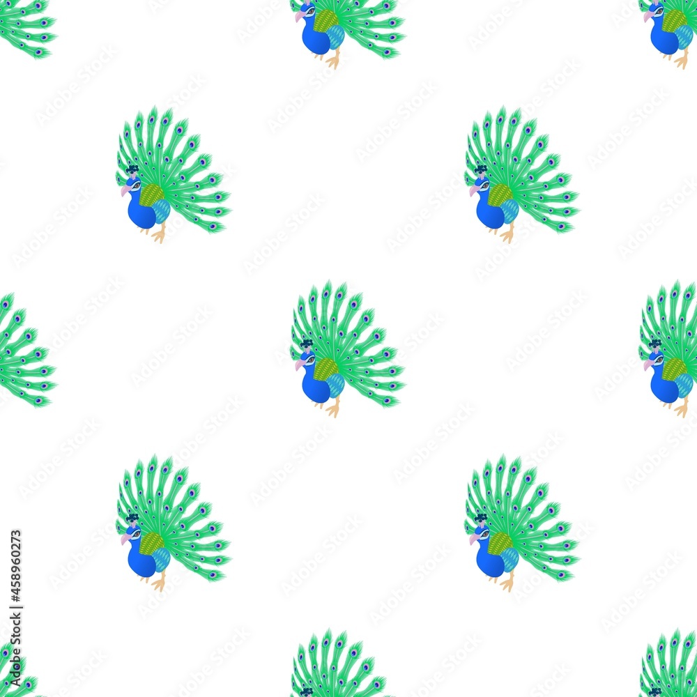 Poster peacock pattern seamless background texture repeat wallpaper geometric vector