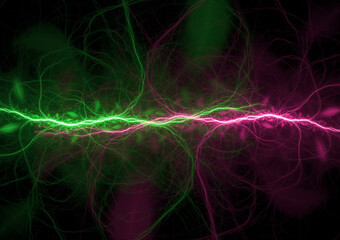 Neon plasma lightning, cool power background