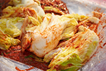 Making Korean Traditional Kimchi