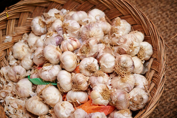 garlic in a basket