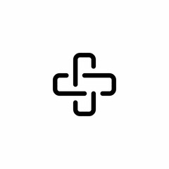 Clinical Health Care Hospital First Aid Outline Icon, Logo, and illustration