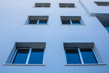 House wall with windows  