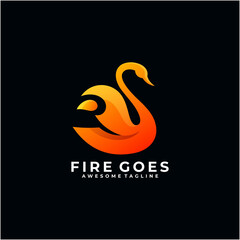 Obraz premium Swans abstract logo design template