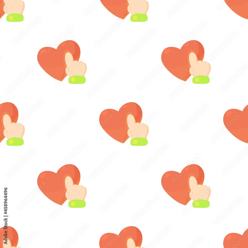 Poster heart touch pattern seamless background texture repeat wallpaper geometric vector