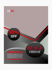 Black Friday sale flyer free vector.