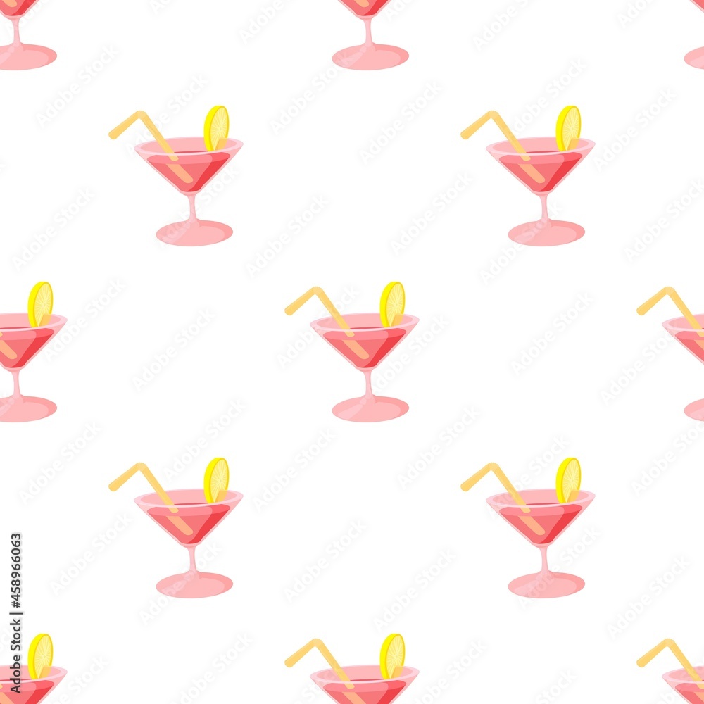Poster cocktail pattern seamless background texture repeat wallpaper geometric vector