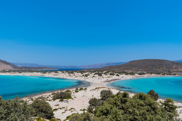 Fototapeta na wymiar The famous Simos beach at Elafonisos island, Greece