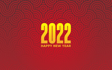 Happy Chinese New Year 2022 web banner design background with chinese geometric tiger or dragon. Geometric poster or banner layout. 2022 Minimal geometric background with asian traditional pattern. 