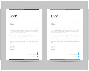 A4 Size Elegant letterhead template design in minimalist style