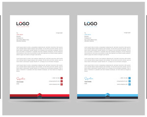 A4 Size Elegant letterhead template design in minimalist style