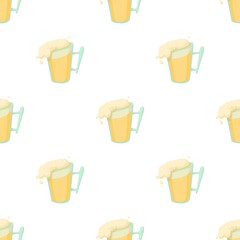 Beer pattern seamless background texture repeat wallpaper geometric vector