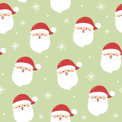 Obraz na płótnie Canvas Design of Xmas pattern with Santa Claus. Christmas concept. Vector