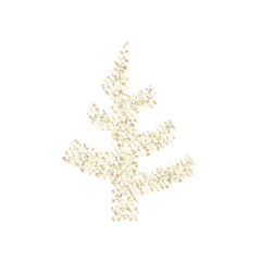 Gold Glitter Stars. Luxury Shiny Confetti.