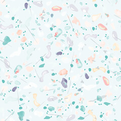 Terrazzo Texture Vector. Flooring Seamless Pattern