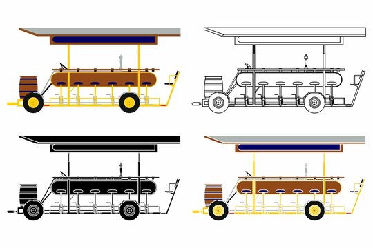 Pedal Pub party icon colored