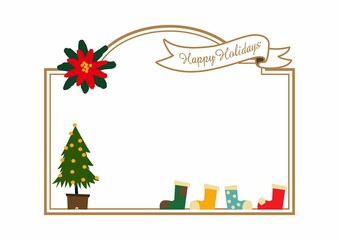 
フレームの素材。
クリスマスのフレームデザイン。
グリーティングカードのテンプレート。