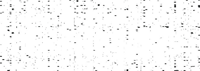 Rough, irregular texture composed of monochrome geometric elements. Overlay distressed grunge background. Abstract vector illustration. Isolated on white background. EPS10