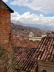 roofs of the town in cusco peru 
