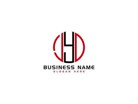 Initial JYD Logo Letter Template Vector For Business