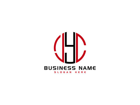 Initial JYC Logo Letter Template Vector For Business
