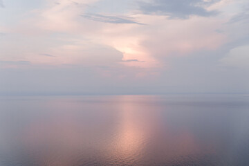 sunset above the sea