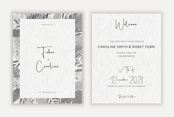 classic wedding card invitation template