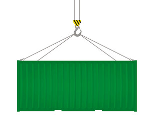 Hook handle container. vector illustration